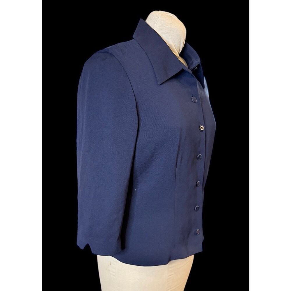 Stonebridge Lightweight Button Front Jacket 3/4 Sleeve Sz. 12 - Picture 8 of 11
